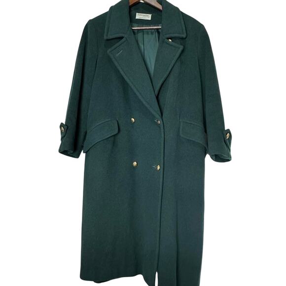 Forecaster Jackets & Blazers - Womens Vintage Forecaster Long Green Wool Double Breasted Peacoat w/ Gold Button